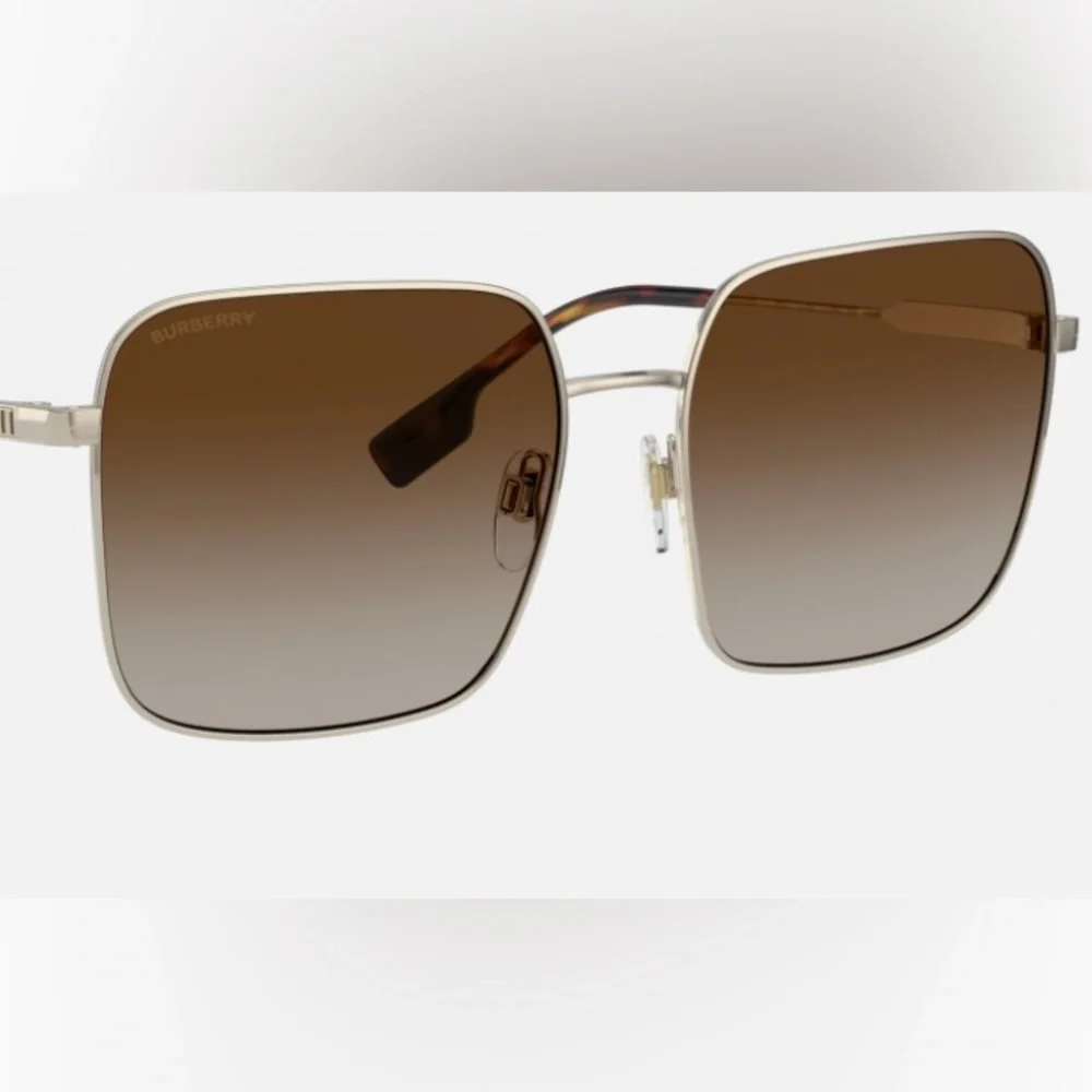 NWOT Burberry B3119 1313/13 Jude Gold Square Sunglasses